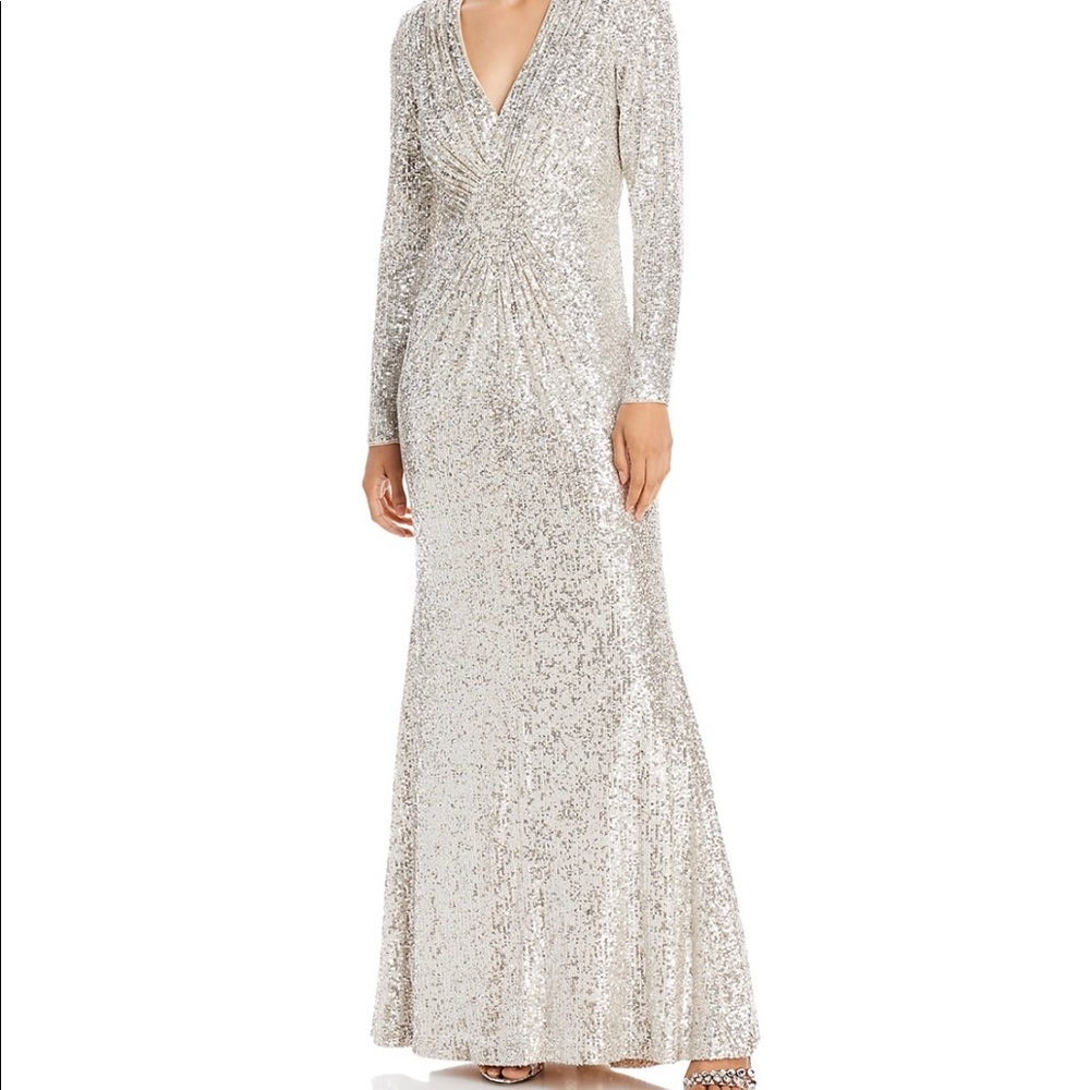 Eliza J sequin gown